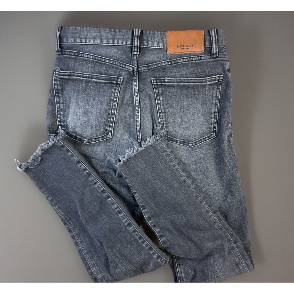 Moussy Vintage Jeans Women Sz 25 Westcliffe‎ Skinny Raw Hem Japan Stretch